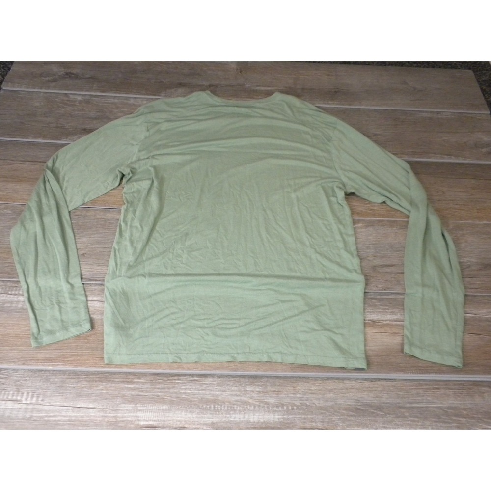 Free Fly Raglan Performance Bamboo T-Shirt Mens XL Green Lightweight Long Sleeve - Picture 2 of 7